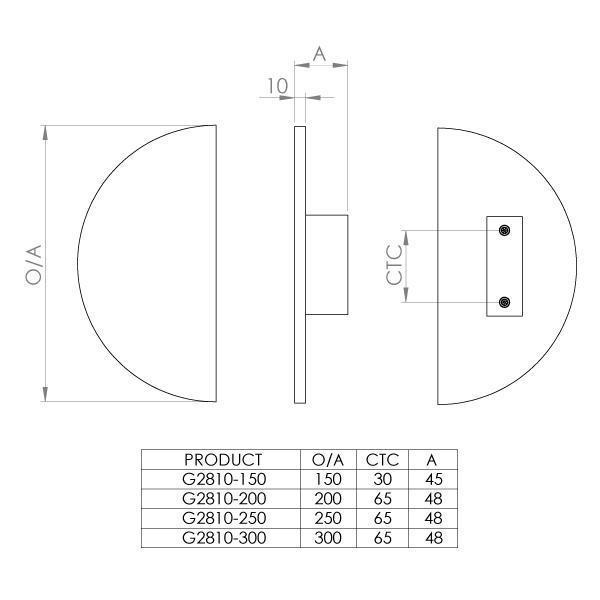 Semi circle pull handle