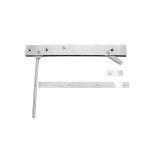 Twin arm door selector, satin stainless steel