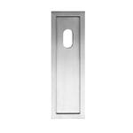 Rectangle flush pull 200x65 with oval Cylinder hole