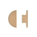 Semi-circle Niki dished timber cabinet handle