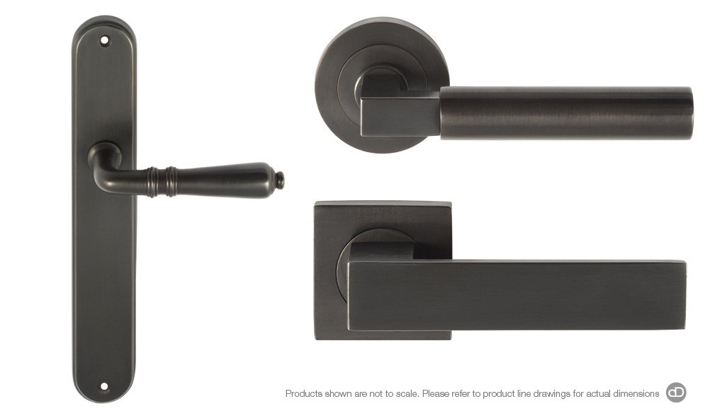 Designer Doorware door handle special finish Boron