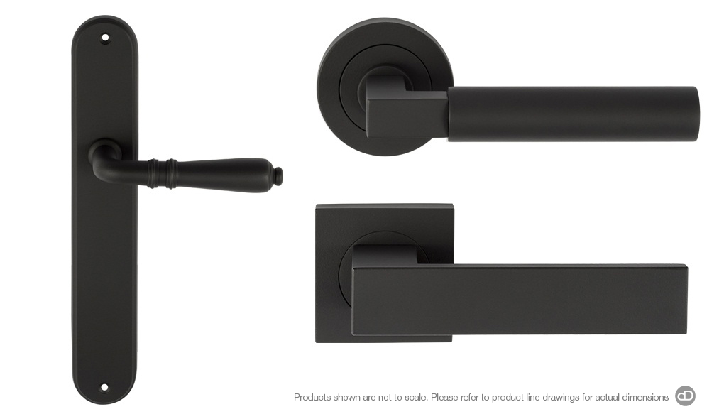 Designer Doorware door handle special finish Electro Black Ace