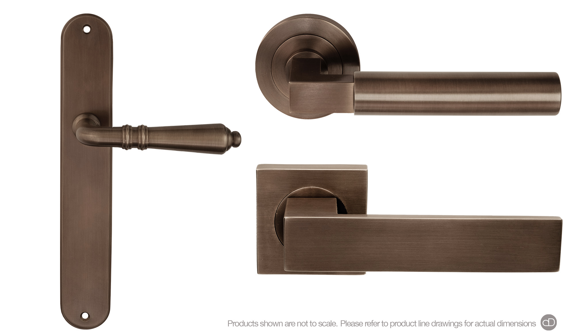 Designer Doorware door handle special finish Titanium